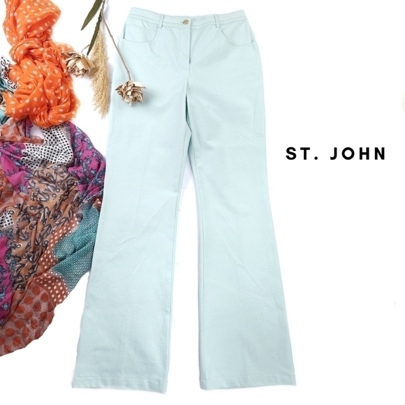 St. John Pants - St. John Women's Light Blue Pants Sz 6